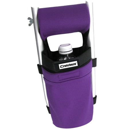 Crutcheze Purple Crutch Bag Medical Accessory Pouch Tote For Broken Leg On Crutches With Extra Pockets Loose Items Lightweight