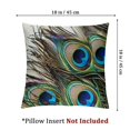 thumbnail image 4 of PIKWEEK Peacock Pattern Peacock Feather Throw Pillow Cover, Set of 2 Short Plush Material Sofa Throw Pillow Covers, Car Throw Pillow Covers, Multiple Specifications, 4 of 7