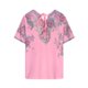 thumbnail image 5 of TaTaai Women’s V Neck Printed Short Sleeve T Shirts Casual Loose Blouses Soft Polyester Tops Summer Spring Daily Tees Gift, 5 of 6