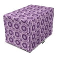 thumbnail image 1 of Mauve Dog Crate Cover, Gradient and Geometric Circular Pattern with Inner Lines and Ring Balls Digital Graphic, Easy to Use Pet Kennel Cover for Dogs, 35" x 23" x 27", Purple, by Ambesonne, 1 of 6