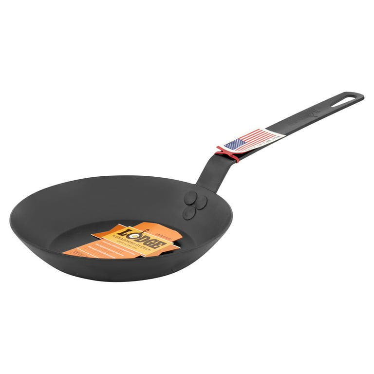 Lodge CRS8 French Style Pre-Seasoned 8 Carbon Steel Fry Pan