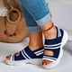 thumbnail image 5 of WILLBEST Sandalias Flexibles Para Mujer Con Tacón Medio De Malla Y Puntera De Goma Deportiva Con Plataforma Cubierta, 5 of 6
