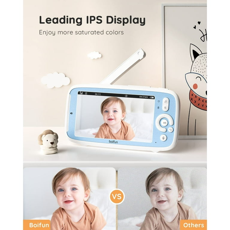 BOIFUN Video Baby Monitor with Remote Pan-Tilt-Zoom, VOX Mode