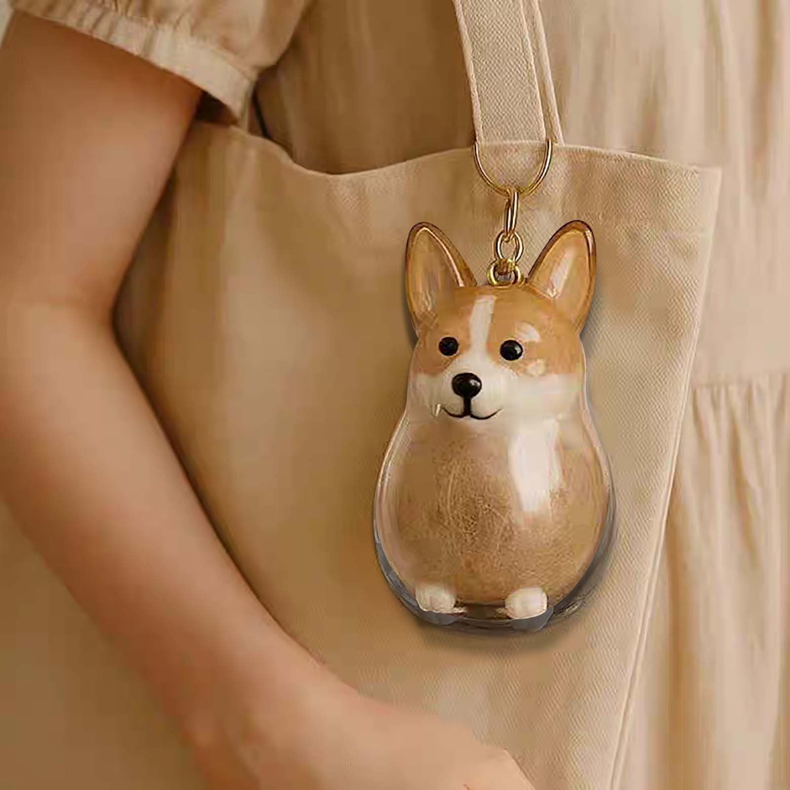 Rkxzt Puppy Pendant,Transparent Pet Keepsake Box with Cute Dog Pendant Decorative Storage for Mementos and Jewelry ecoration Ornaments|Acrylic