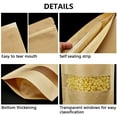 thumbnail image 5 of Olurrisa 100 Pcs Resealable bags,3.5" x 5.5" Stand Up Kraft Paper Bags with Matte Window, Zip Lock Food Storage Bags for Packaging Products, Reusable, Sealable, 5 of 8