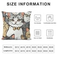 thumbnail image 5 of SHANXI Cute Sleep Orange Cat Pillowcases Home Decor Bed Couch Sofa Office Living Room Cushion for Gifts 12x12in, 5 of 5