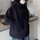 thumbnail image 4 of -Chaqueta de protección solar para mujer, cortavientos Vintage gris, estilo japonés Harajuku años 2000, Y2k, chaquetas con capucha de gran tamaño para exteriores, 4 of 5