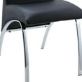 thumbnail image 4 of ACME Pervis Faux Leather Upholstered Side Chair in Black and Chrome, 4 of 6