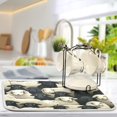 thumbnail image 5 of Sheep White Black Dish Drying Mat Dish Drainer Rack Mats Water Absorbent Non-Slip Easy Clean Heat Resistant for Kitchen Counter, 5 of 8