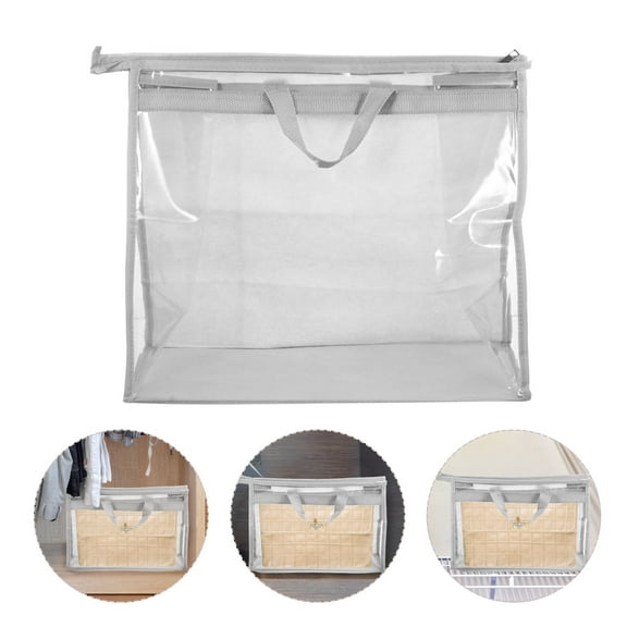 Purse Organizer Dustproof Storage Bag Handbag Organizer 44X38X20CM Grey