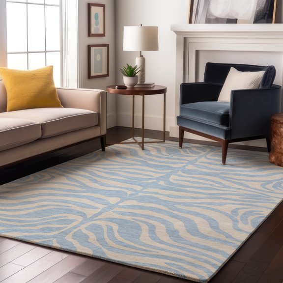 Addison Rugs Mayfield Premium Machine Washable Transitional Animal Print Sky Rectangle Rug, 10' x 14'