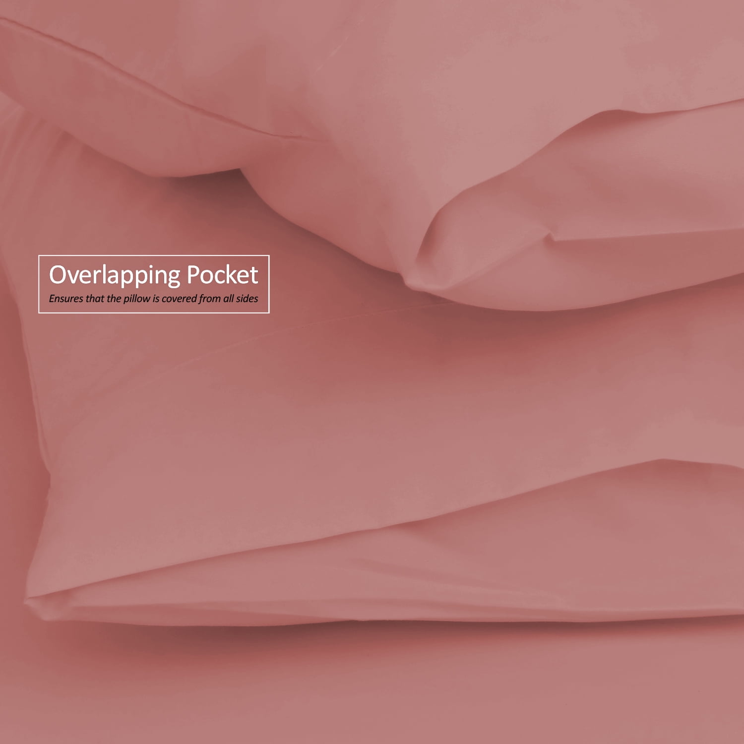 Extra Deep Pocket 4 Piece Bed Sheet Set – Super Deep Fitted Sheet Fits Mattress from 18-24 inces Depth – Double Brushed Microfiber Sheets with 2 Pillow Cases, Twin XL, Misty Rose