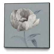 Giant Art Canvas  30x30 FLORAL SYMPOSIUM I Framed in White