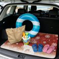 thumbnail image 2 of Bulopur Glitter Reindeer Car Trunk Mat 29" x 39", Gradient Red Snowflake Silhouette Cargo Liner, Waterproof Non-Slip Rear Cargo Mat for Xmas Decor, 2 of 7