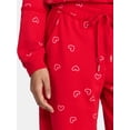 thumbnail image 4 of Valentine's Day Women's Love Scatter Graphic Fleece Pants from Way to Celebrate, Sizes S-XXXL, 4 of 5
