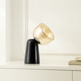 thumbnail image 5 of SAFAVIEH Omara 13 in. Glam Amber Marble Table Lamp with Amber Shade, 5 of 6