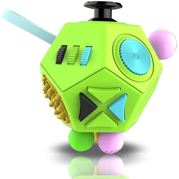 Cube Anti-Stress à 12 Faces, Jouet Fidget Dodécagone pour Enfants et Adultes, Soulagement du Stress et de l'Anxiété, Anti-Dépression pour Tous les Âges Autisme Meilleur Jouet (Vert) (Vert)
