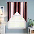 thumbnail image 6 of Swag Valance Curtains for Windows, Red Black Stripe Light Filtering Kitchen Curtains with Rod Pocket, Geometric White Vertical Striped Window Treatment Valances for Living Room, 36x45 - 2 PCS, 6 of 9