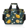 thumbnail image 7 of FORMRS Insulated Cooler Bag 24 Cans Capacity Soft Leakproof Lunch Box with Side Pockets, Green Lemons, 7 of 7