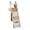 Cream White, variant on VASAGLE Blanket Ladder, 5-Tier Wooden Ladder Shelf, Decorative Farmhouse Blanket Rack with Synthetic Leather Bag, Metal Hooks, Caramel Brown