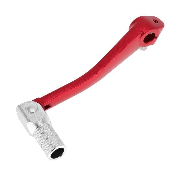 Palanca de cambio de motocicleta plegable para Bosuer 125, pedal de aleación de aluminio, brazo de palanca de cambio, palanca roja con cabeza plateada