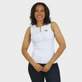 thumbnail image 4 of Women's WEAR by Erin Andrews White Los Angeles Lakers Rib-Knit Henley Tank Top, 4 of 5