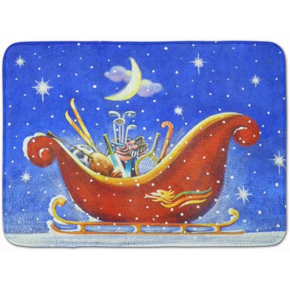 SHIQI-ARA0143RUG Christmas Santa's Sleigh by Roy Avis Floor Mat, 19" x 27", Multicolor