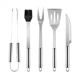 thumbnail image 2 of Juego de herramientas para barbacoa de utensilios, 5 piezas, accesorios para parrilla de acero inoxidable con estuche de transporte, kit de herramientas completo con pinzas, espátula, tenedor para, 2 of 5