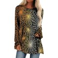 thumbnail image 2 of Costumes d'Halloween pour Femmes 2023 en Liquidation T-Shirt à Col Rond Oversize pour Femmes T T-Shirts à Imprimé d'Halloween T-Shirt à Manches Courtes Blouse Hauts, 2 of 5
