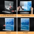 thumbnail image 5 of DIY.STORE Acrylic T Shape Sign Holder, Transparent, 8.5"x11", 6 Pack, 5 of 6