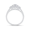 thumbnail image 3 of Diamond Princess 14kt White Gold Round Diamond Bridal Wedding Ring Band Set 1/2 Cttw, 3 of 4