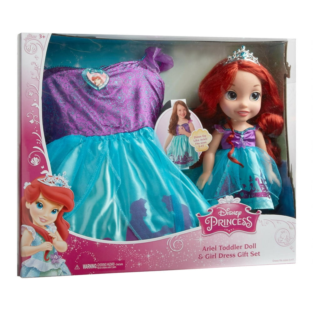 Disney Princess Ariel Toddler Doll with Matching Child's Dress 18