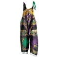 thumbnail image 2 of Jinhomg 2025 Mardi Gras Jumpsuits for Girls, Women's Casual Sleeveless Jumpsuit Spaghetti Strap Holiday Graphic Printed Overalls with Pockets Today's 90 off Clearance Sale Multicolor XXXXL, 2 of 5