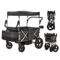 thumbnail image 1 of Real Relax Stroller Wagon for 4 Kids, Folding 4 Seater Wagon Stroller with 5-Point Safety Belt, Collapsible Push Toddler Wagon Cart with Canopy, All-Terrain Mobility Wheels, 1 of 5