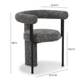 thumbnail image 4 of Synn Black Performance Boucle Dining Chair, 4 of 8
