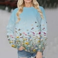 thumbnail image 2 of CNKOO Femmes Sweat-Shirt à Manches Longues Imprimé O Col Pull en Vrac Sweat-Shirt d'Automne, 2 of 4