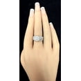 thumbnail image 5 of Cluster Halo Diamond Engagement Ring, Twisted Diamond Shank Ring, Solitaire With Accents Diamond Ring, 2.5 Ct Simulated Diamond, 925 Sterling Silver, Proposal Ring, 5 of 5