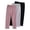 Pink, variant on NIEWTR Baby & Toddler Girls' Ribbed Leggings (3 Pack) – Soft Cropped Cotton Blend Ribbed Pants