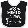 thumbnail image 3 of Inktastic Pepaw and Mimi Love Me Boys or Girls Baby Bib, 3 of 4