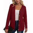 thumbnail image 2 of Women'S Cable Knit Cardigan Open Front Sweater Casual Button Down Long Sleeve Coats Fall Winter Warm Outerwear, 2 of 4