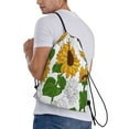 thumbnail image 3 of Kdxio Plump Sunflower And Sketch Print Drawstring Backpack Bag,Waterproof Draw String Back Sack, Gym Drawstring Bags Swim Bag For Unisex, 3 of 9