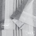 thumbnail image 4 of 2 Panels Semi Sheer Tulle Curtains, Faux Linen Stripe Grommet Voile Curtain Drapes, 4 of 8