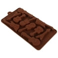 thumbnail image 4 of Base de 10 cavidades Guitarra Pastel de silicona Pan Chocolate Fondant Jalea Caramelo Molde para hornear Molde artesanal (café), 4 of 5