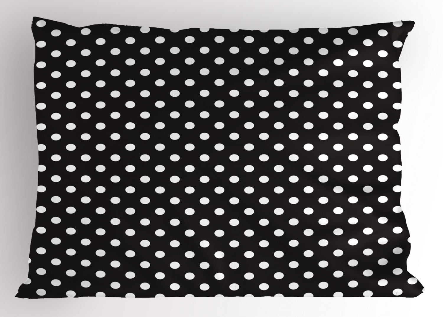black and white pillow sham