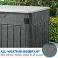 thumbnail image 2 of Uforic 4.5x4ft Horizontal Resin Outdoor Storage Shed, Waterproof & Lockable, Dark Gray, 2 of 6