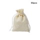 thumbnail image 5 of Bolsa de arpillera de estilo Vintage, 50 Uds., saco de yute, accesorios de joyería de lino Natural, bolsa de almacenamiento de viaje, Mini Almacenamiento y organización del hogar Beige 7*9cm Yuarrent HA070894-04, 5 of 6
