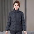 thumbnail image 1 of Chaqueta corta de algodón delgada y ligera para mujeres de mediana edad y mayores, más chaqueta de algodón grande, 1 of 6