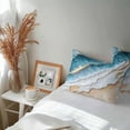 thumbnail image 6 of Lumbar Pillow Covers 20x12 Inch Set of 2, Coastal Beach Waterproof Outdoor Pillow Covers, Nautical Ocean Blue Beige Seaside Decorative Cushion Pillowcases for Couch, Sofa, Bed, Garden, Patio, 6 of 9