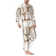 thumbnail image 2 of Picia Western Desert Cowboys Pattern Men’s Long-Sleeve Sleepwear Set - Soft 2-Piece Loungewear with Pockets, Comfy PJs for Relaxing Nights-Large, 2 of 7