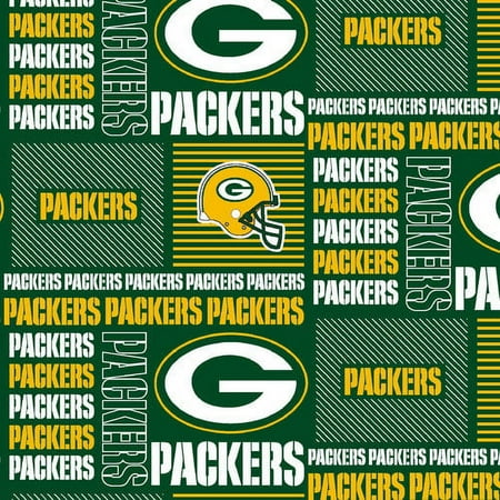 NFL Green Bay Cotton Packers Fabric, per Yard